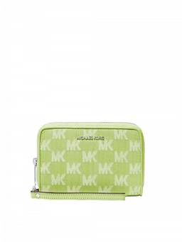 Michael Kors - Light Green Signature Jacquard Wallet