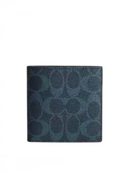 Coach - Dark Blue Signature Logo Wallet