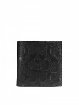 Coach - Black Embossed Logo Wallet