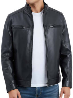 Michael Kors - Black Logo Leather Jacket