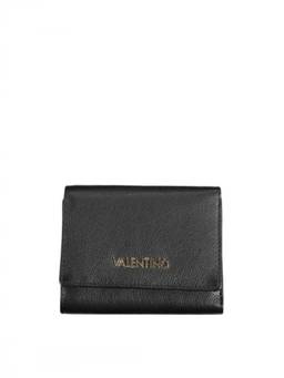 Mario Valentino - Black Golden Logo Textured Wallet