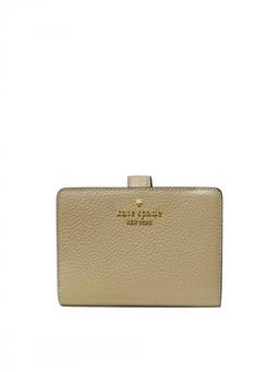 Kate Spade - Beige Textured Logo Bifold Wallet