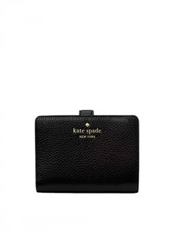 Kate Spade - Black Textured Logo Bifold Wallet