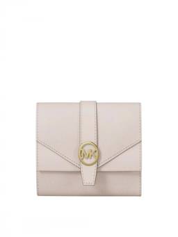 Michael Kors - Off White Greenwich Textured Trifold Wallet