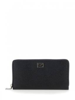 Dolce&Gabbana - Black Logo Zip Around Wallet