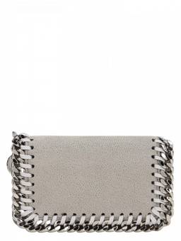 Stella McCartney - Grey Small Flap Falabella Textured Wallet