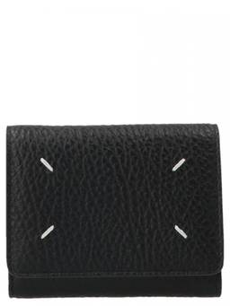 Maison Margiela - Black Four-Stitch Trifold Wallet