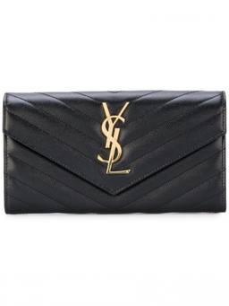 Saint Laurent - Black Cassandre Quilted Wallet