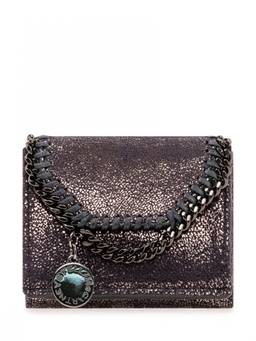 Stella McCartney - Navy Blue Embellished Trifold Wallet