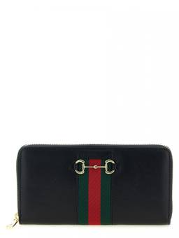 Gucci - Black Horsebit Logo Wallet