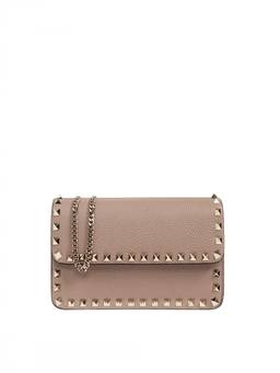 Valentino Garavani - Beige Rockstud Studded Wallet