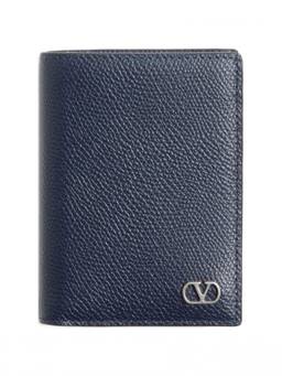Valentino Garavani - Blue Logo Textured Wallet