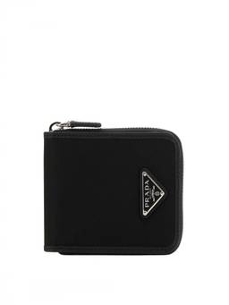 PRADA - Black Lampo Solid Wallet