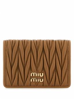 Miu Miu - Camel Brown Logo Wallet