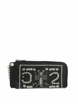 Dsquared2 - Black Vintage-Effect Embellished Wallet