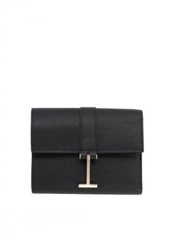 Tom Ford - Black T Logo Textured Wallet