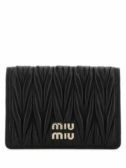 Miu Miu - Black Logo Quilted Wallet