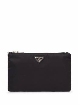 PRADA - Black Logo Wristlet