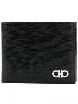 Ferragamo - Black Logo Textured Wallet