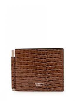 Tom Ford - Brown Textured Logo Wallet
