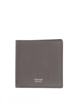 Tom Ford - Grey Textured Logo Wallet