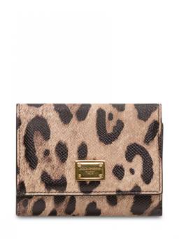 Dolce&Gabbana - Brown Animal Print Wallet
