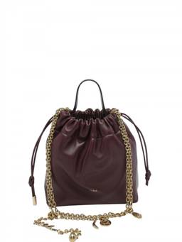 Chloe - Maroon Icons Mini Shoulder Bag
