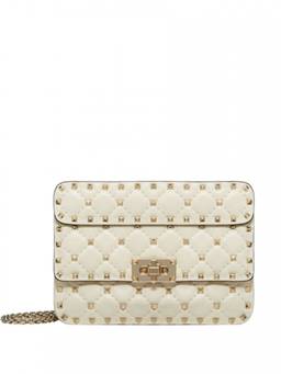 Valentino Garavani - Off White Rockstud Spike Small Shoulder Bag