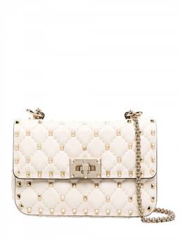 Valentino Garavani - White Rockstud Spike Small Shoulder Bag