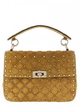 Valentino Garavani - Beige Rockstud Spike Medium Shoulder Bag