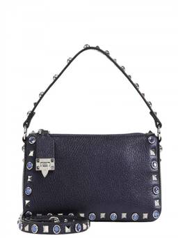 Valentino Garavani - Navy Blue Rockstud Small Shoulder Bag