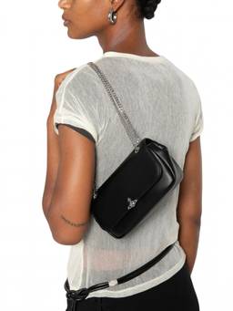 Vivienne Westwood - Black Logo Small Shoulder Bag