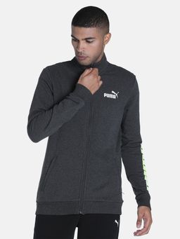 Puma - Knitted Mens Gray Jacket