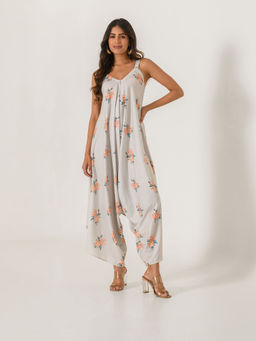 Pasha India - Pista Grey Palazzo Jumpsuit