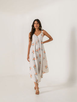 Pasha India - Grey Striped Palazzo Jumpsuit