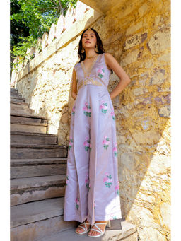 Pasha India - Mocha Lavender Embellished Jumpsuit
