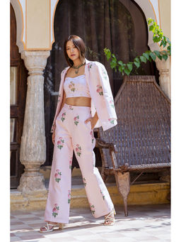 Pasha India - Sweet Pink Striped Pantsuit Top (Set of 3)