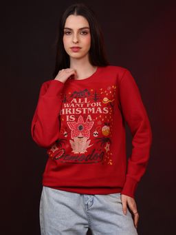 Free Authority - Official Stranger Things Demodog Relaxed Fit Sweatshirt for Women