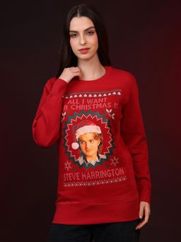 Free Authority - Official Stranger Things Steve Harrington Relaxed Fit Sweatshirt for Women