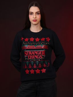 Free Authority - Official Stranger Things Relaxed Fit Sweatshirt for Women