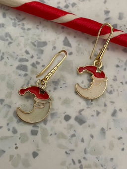 Digital Dress Room - Santa Claus Moon Charm Earrings