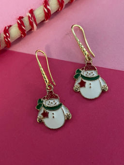 Digital Dress Room - Christmas Snowman Charm Earrings
