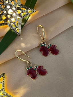 Digital Dress Room - Santa Claus Gloves Charm Earrings