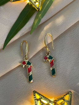 Digital Dress Room - Christmas Candy Can Charm Earrings
