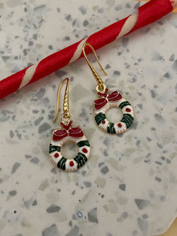 Digital Dress Room - Christmas Wreath Charm Earrings