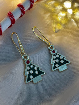 Digital Dress Room - Sparkling X Mas Tree Charm Earrings