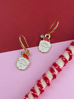 Digital Dress Room - Santa Claus Face Big Charm Earrings