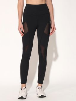 CLOTHWIK - High Rise Gym Ankle Length Black Tights