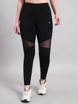 CLOTHWIK - Women Slim-Fit Rapid-Dry Training & Gym Black Tights