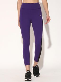CLOTHWIK - Ankle Length Gym Purple Tights